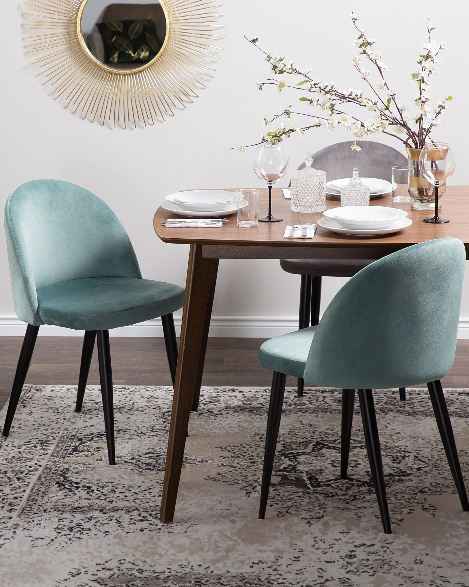 Dining Table 150 X 90 Cm Dark Wood IRIS - Image 5