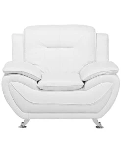 Faux Leather Armchair White LEIRA -Cheap Furniture Store undef src sa picid 711216 type whitesh image