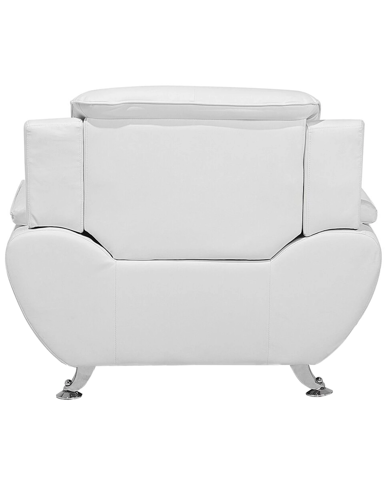 Faux Leather Armchair White LEIRA - Image 5
