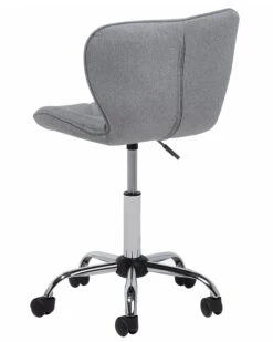Fabric Armless Desk Chair Grey VALETTA -Cheap Furniture Store undef src sa picid 711291 type whitesh image