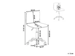 Fabric Armless Desk Chair Black ORLANDO -Cheap Furniture Store undef src sa picid 711370 type whitesh image