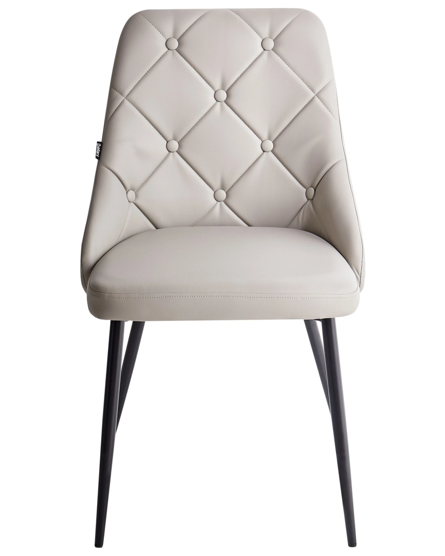 Set Of 2 Dining Chairs Faux Leather Grey VALERIE - Image 4