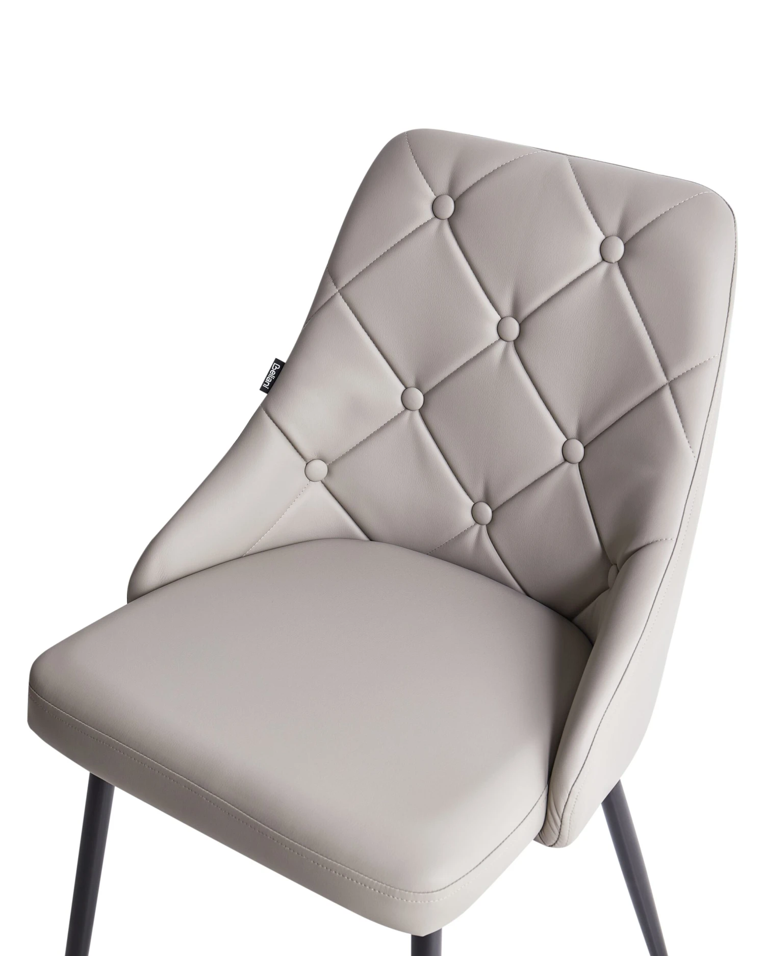 Set Of 2 Dining Chairs Faux Leather Grey VALERIE - Image 5