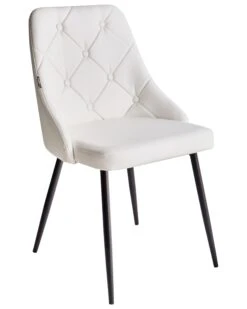 Set Of 2 Dining Chairs Faux Leather White VALERIE 14 Set Of 2 Dining Chairs Faux Leather White VALERIE -Cheap Furniture Store undef src sa picid 712771 type whitesh image
