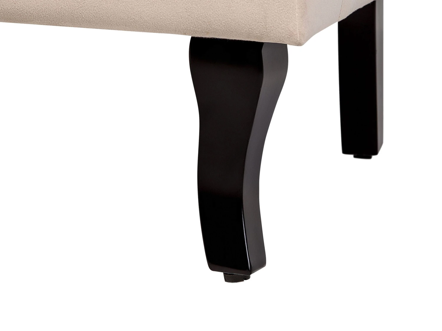 Velvet Fabric Wingback Chair Beige ALTA - Image 10