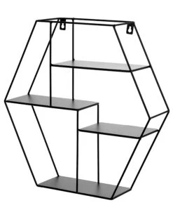 Geometric Wall Shelf Black TIGARD -Cheap Furniture Store undef src sa picid 715892 type whitesh image