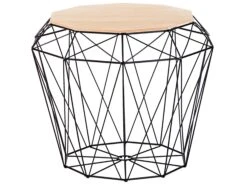 Geometric Side Table Black ELIDA