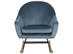 Velvet Rocking Chair Blue OXIE -Cheap Furniture Store undef src sa picid 716227 type whitesh image