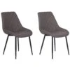 Set Of 2 Faux Leather Dining Chairs Brown MARIBEL -Cheap Furniture Store undef src sa picid 716428 type whitesh image