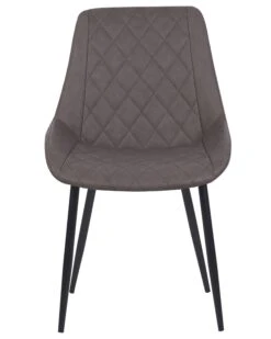 Set Of 2 Faux Leather Dining Chairs Brown MARIBEL -Cheap Furniture Store undef src sa picid 716430 type whitesh image