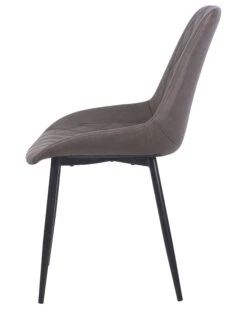 Set Of 2 Faux Leather Dining Chairs Brown MARIBEL -Cheap Furniture Store undef src sa picid 716433 type whitesh image