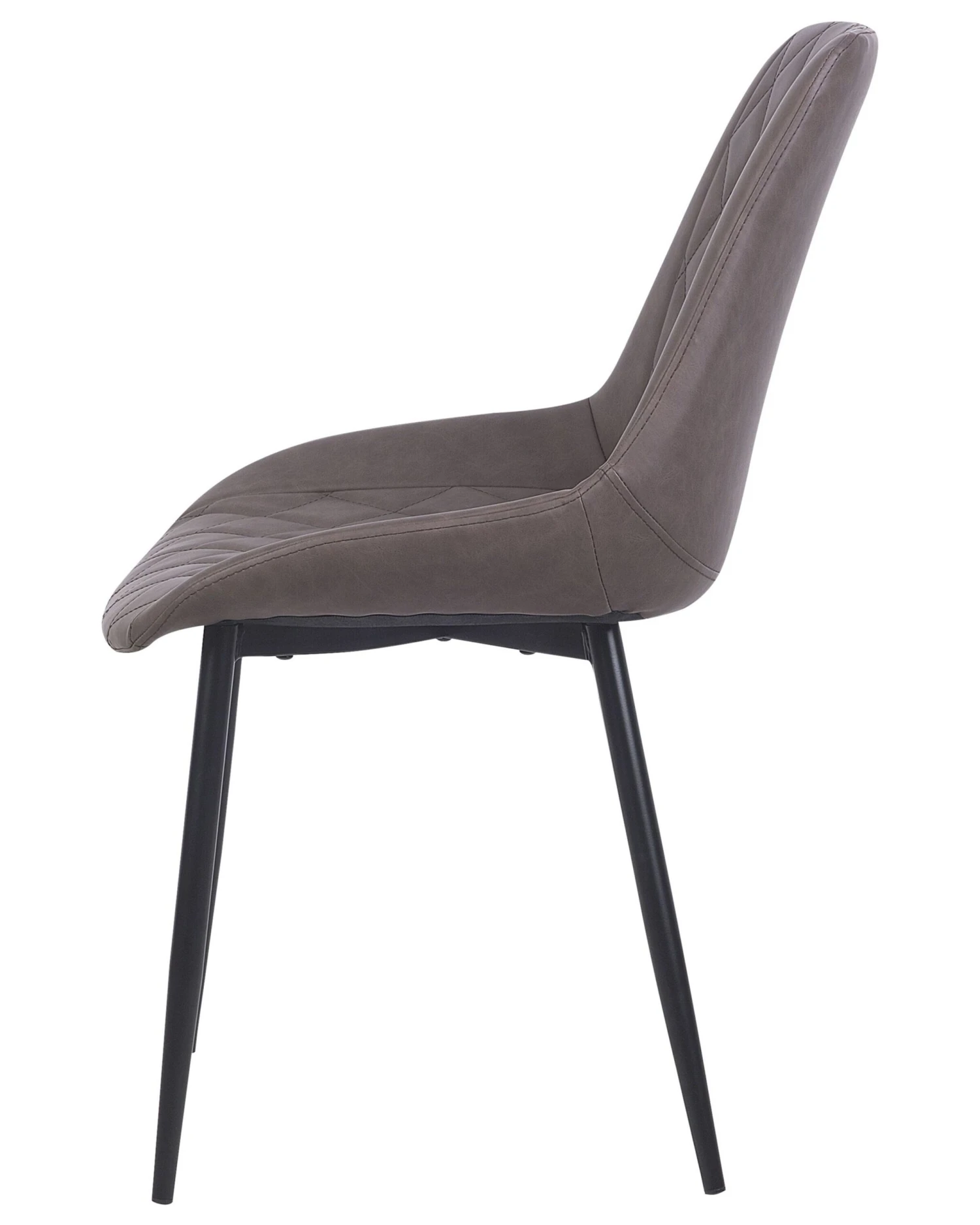 Set Of 2 Faux Leather Dining Chairs Brown MARIBEL - Image 5