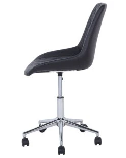 Faux Leather Armless Desk Chair Black MARIBEL -Cheap Furniture Store undef src sa picid 716542 type whitesh image