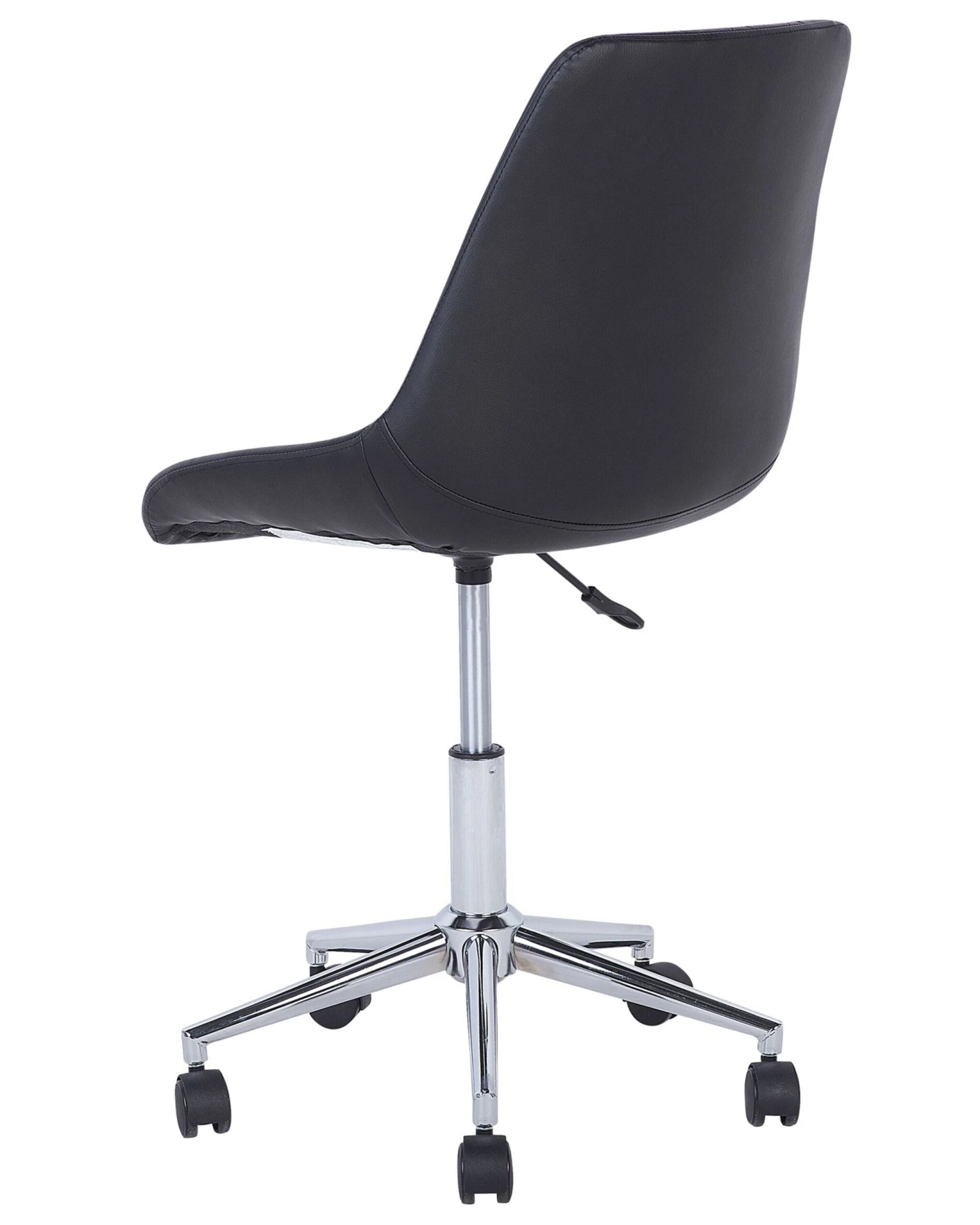 Faux Leather Armless Desk Chair Black MARIBEL - Image 5
