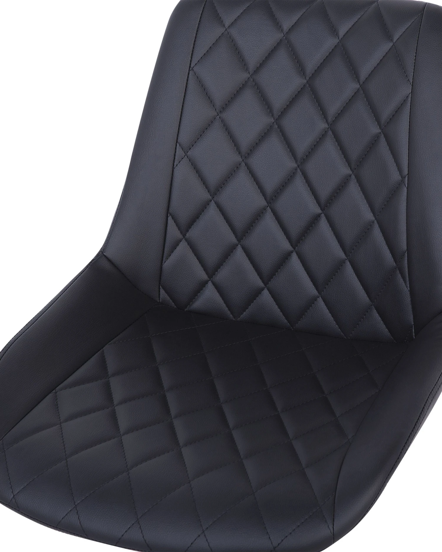 Faux Leather Armless Desk Chair Black MARIBEL - Image 6