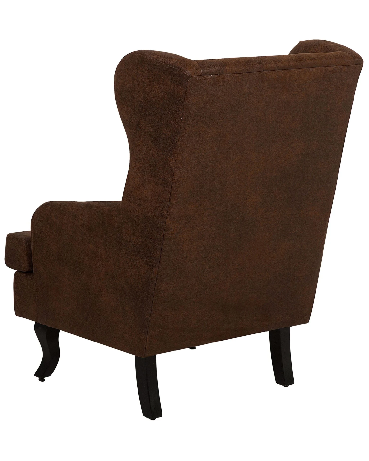 Faux Leather Wingback Chair Brown ALTA - Image 5