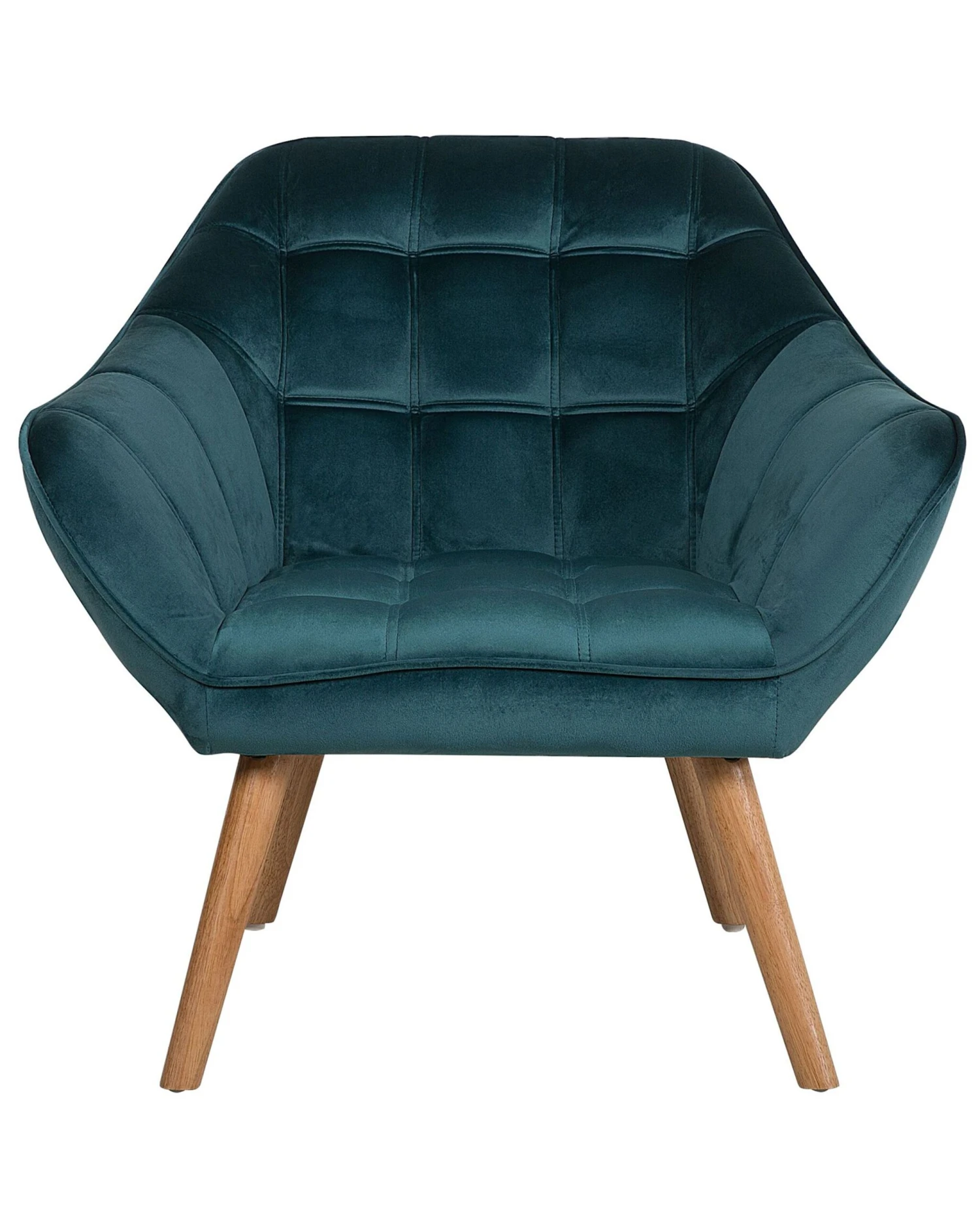 Velvet Armchair Teal Blue KARIS 5 Velvet Armchair Teal Blue KARIS - Image 3