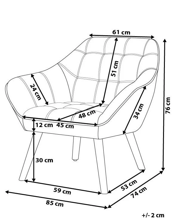 Velvet Armchair Teal Blue KARIS 11 Velvet Armchair Teal Blue KARIS - Image 9