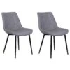Set Of 2 Faux Leather Dining Chairs Grey MELROSE -Cheap Furniture Store undef src sa picid 716666 type whitesh image
