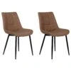Set Of 2 Faux Leather Dining Chairs Golden Brown MELROSE -Cheap Furniture Store undef src sa picid 716676 type whitesh image