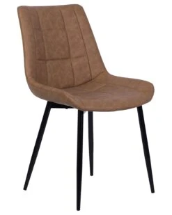 Set Of 2 Faux Leather Dining Chairs Golden Brown MELROSE -Cheap Furniture Store undef src sa picid 716677 type whitesh image