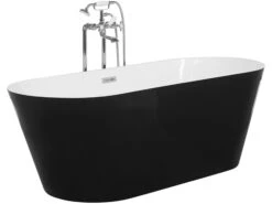 Freestanding Oval Bath 1700 X 700 Mm Black CABRITOS -Cheap Furniture Store undef src sa picid 717610 type whitesh image