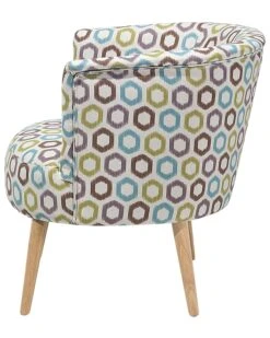 Fabric Tub Chair Geometric Pattern ODENZEN -Cheap Furniture Store undef src sa picid 719043 type whitesh image