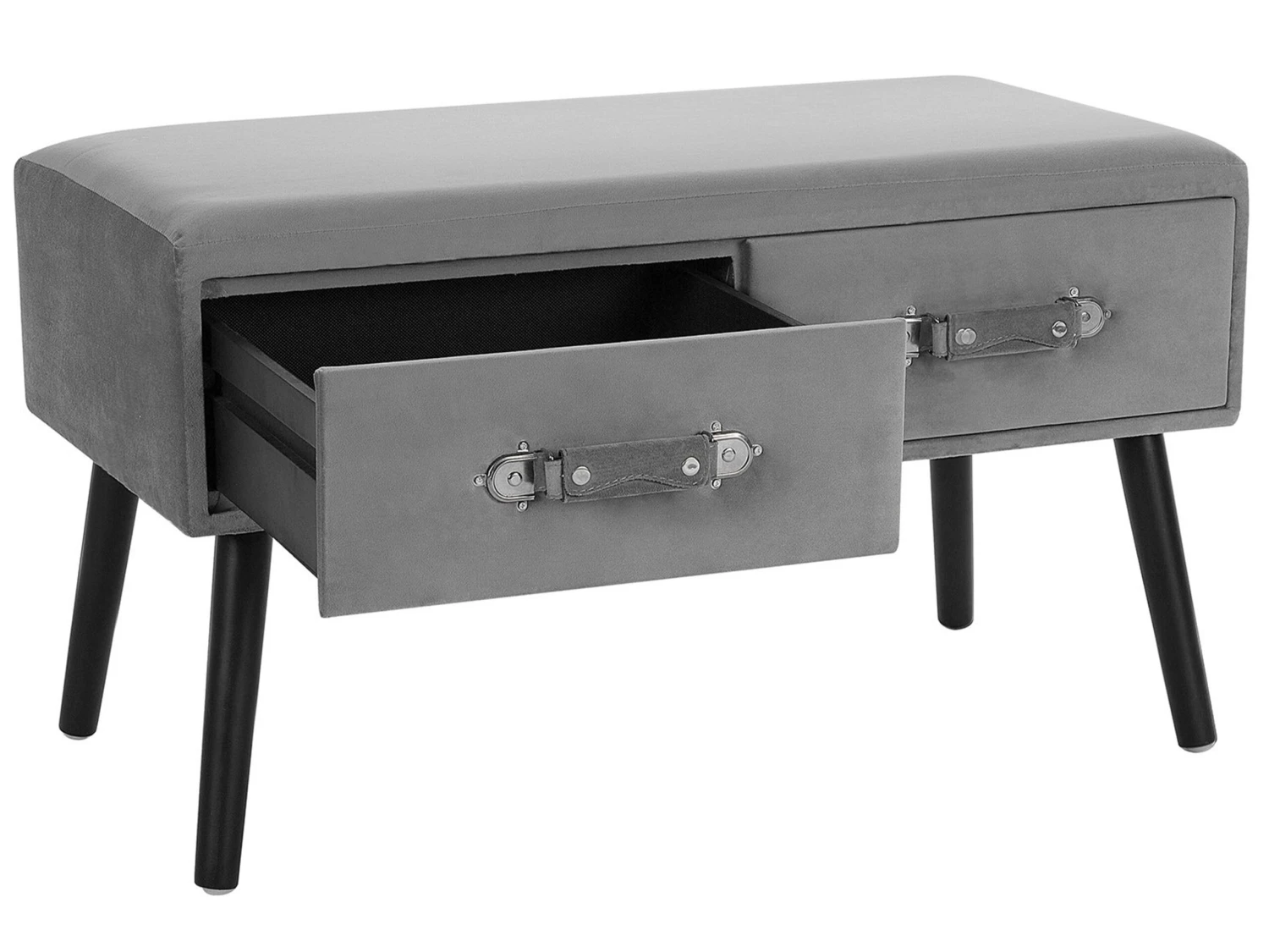 Suitcase Coffee Table With Drawers Grey AMTRAK - Image 5