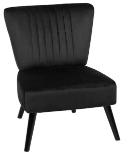 Velvet Armchair Black VAASA