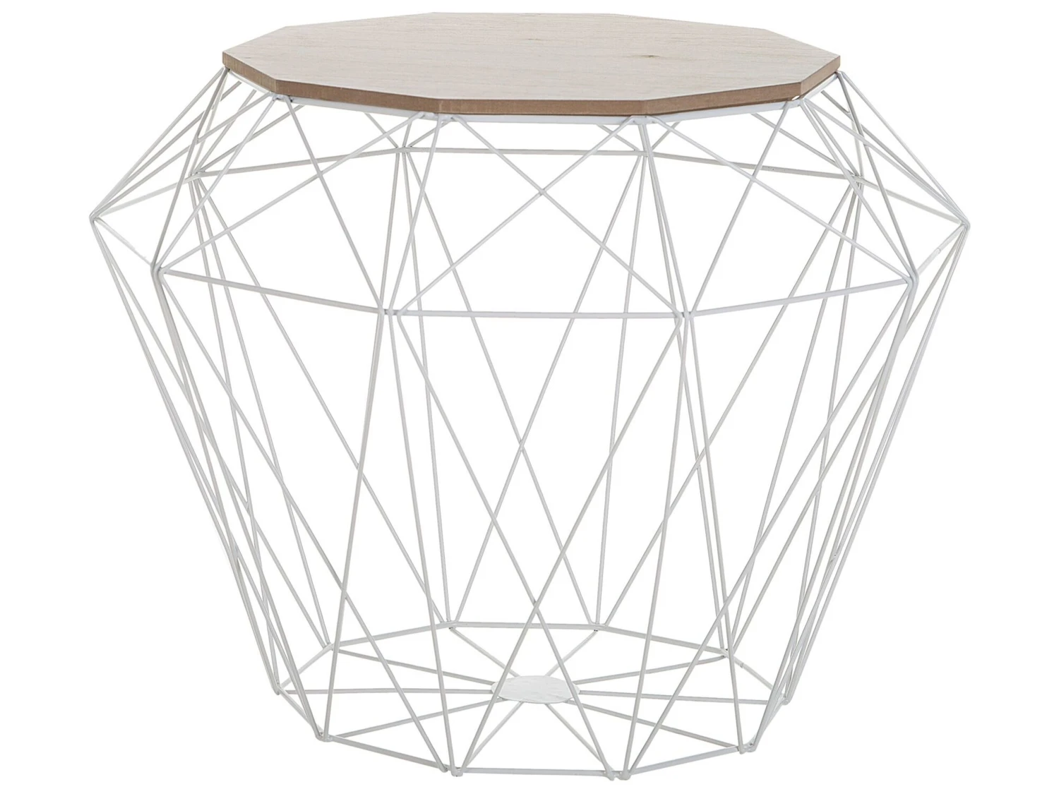 Geometric Side Table White ELIDA