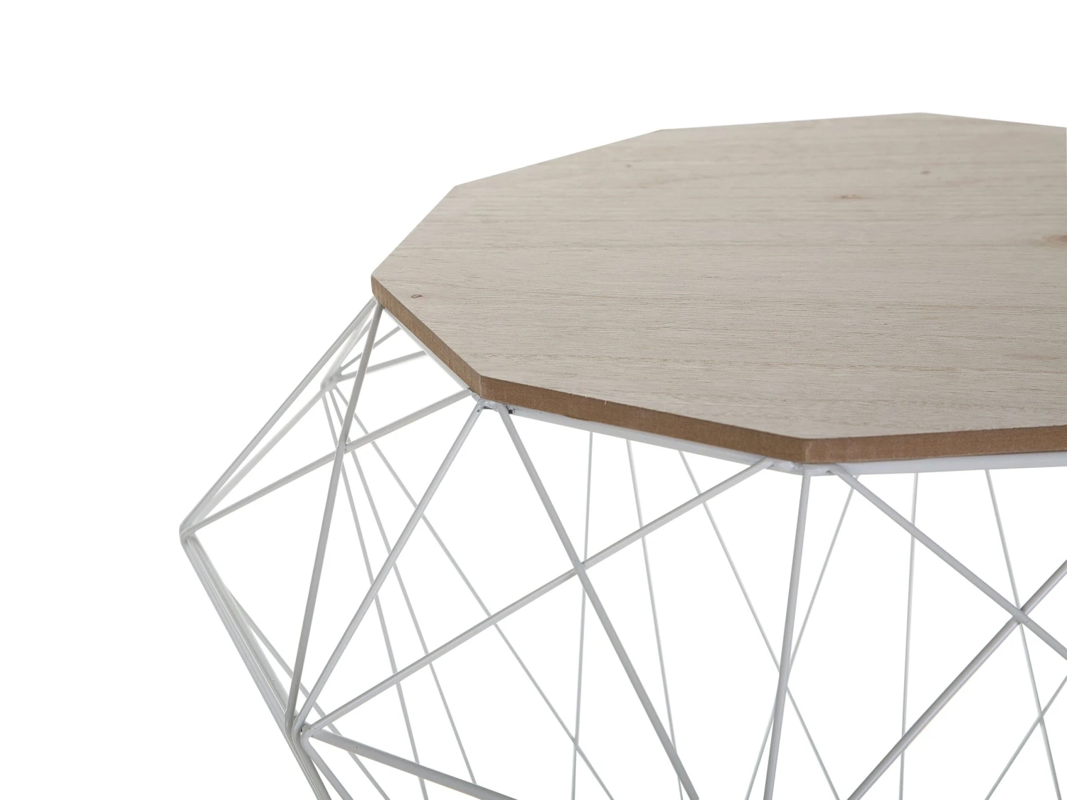 Geometric Side Table White ELIDA - Image 8