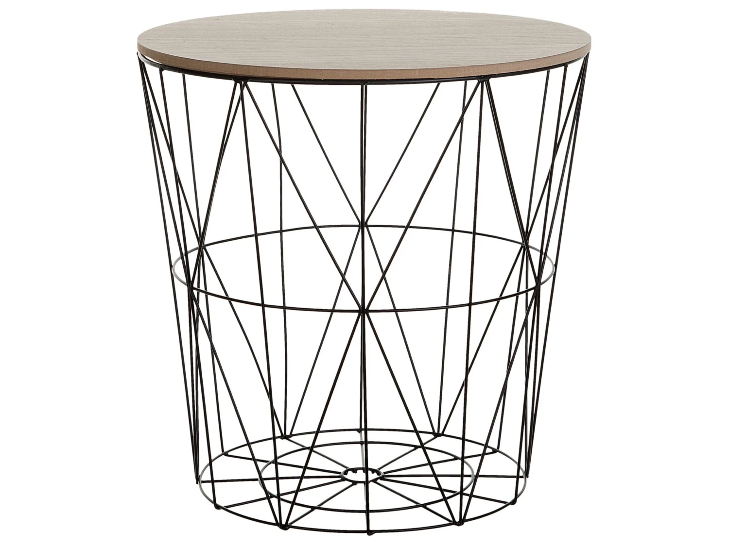 Metal Storage Side Table Black LANARK 3 Metal Storage Side Table Black LANARK