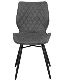 Set Of 2 Fabric Dining Chairs Grey LISLE -Cheap Furniture Store undef src sa picid 724312 type whitesh image