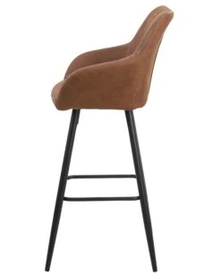 Set Of 2 Fabric Bar Chairs Brown DARIEN -Cheap Furniture Store undef src sa picid 724409 type whitesh image