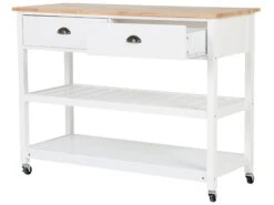 2 Drawer Kitchen Trolley White NAVARINO -Cheap Furniture Store undef src sa picid 724841 type whitesh image