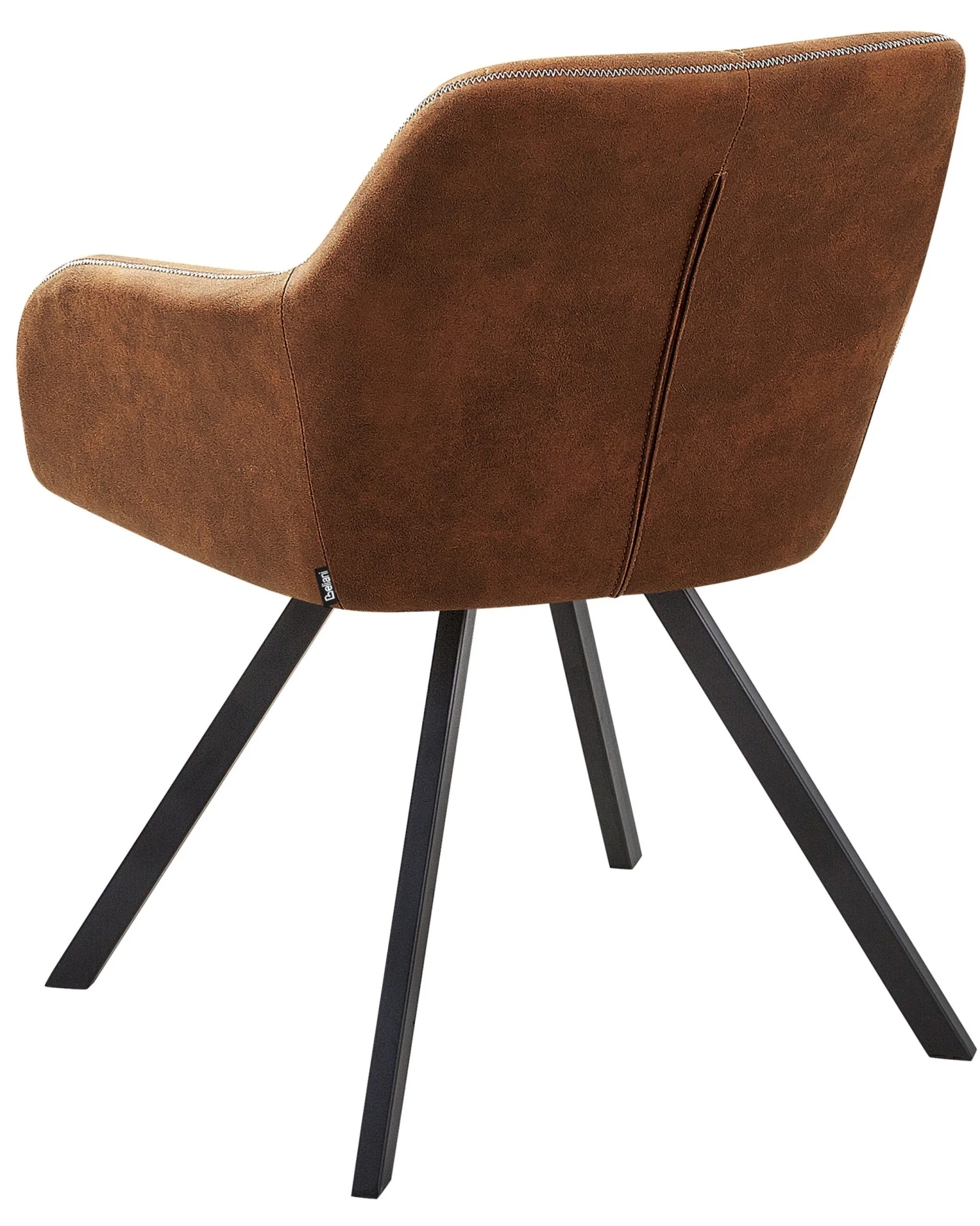 Set Of 2 Fabric Dining Chairs Brown MONEE - Image 8