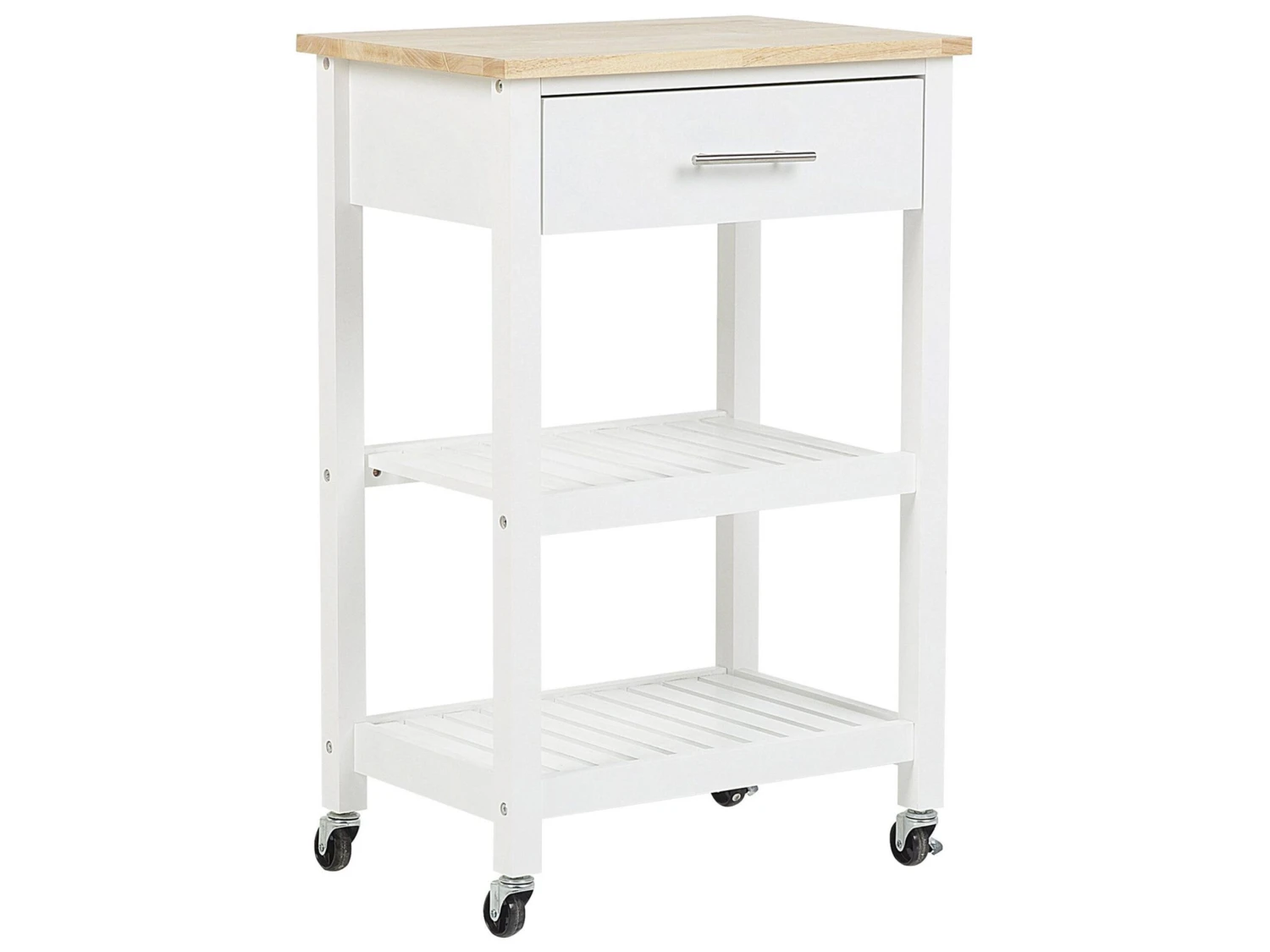 3 Tier Kitchen Trolley White HIUMA
