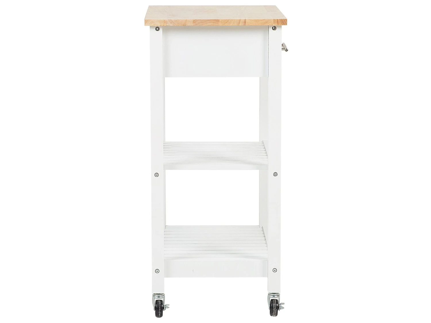 3 Tier Kitchen Trolley White HIUMA - Image 5