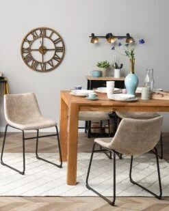 Set Of 2 Fabric Dining Chairs Beige BATAVIA -Cheap Furniture Store undef src sa picid 725047 type color image