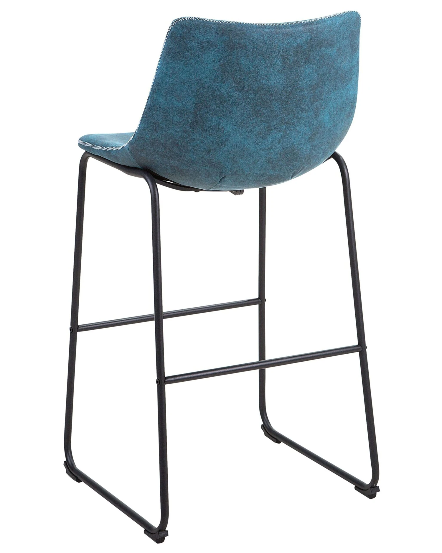 Set Of 2 Fabric Bar Chairs Blue FRANKS - Image 6