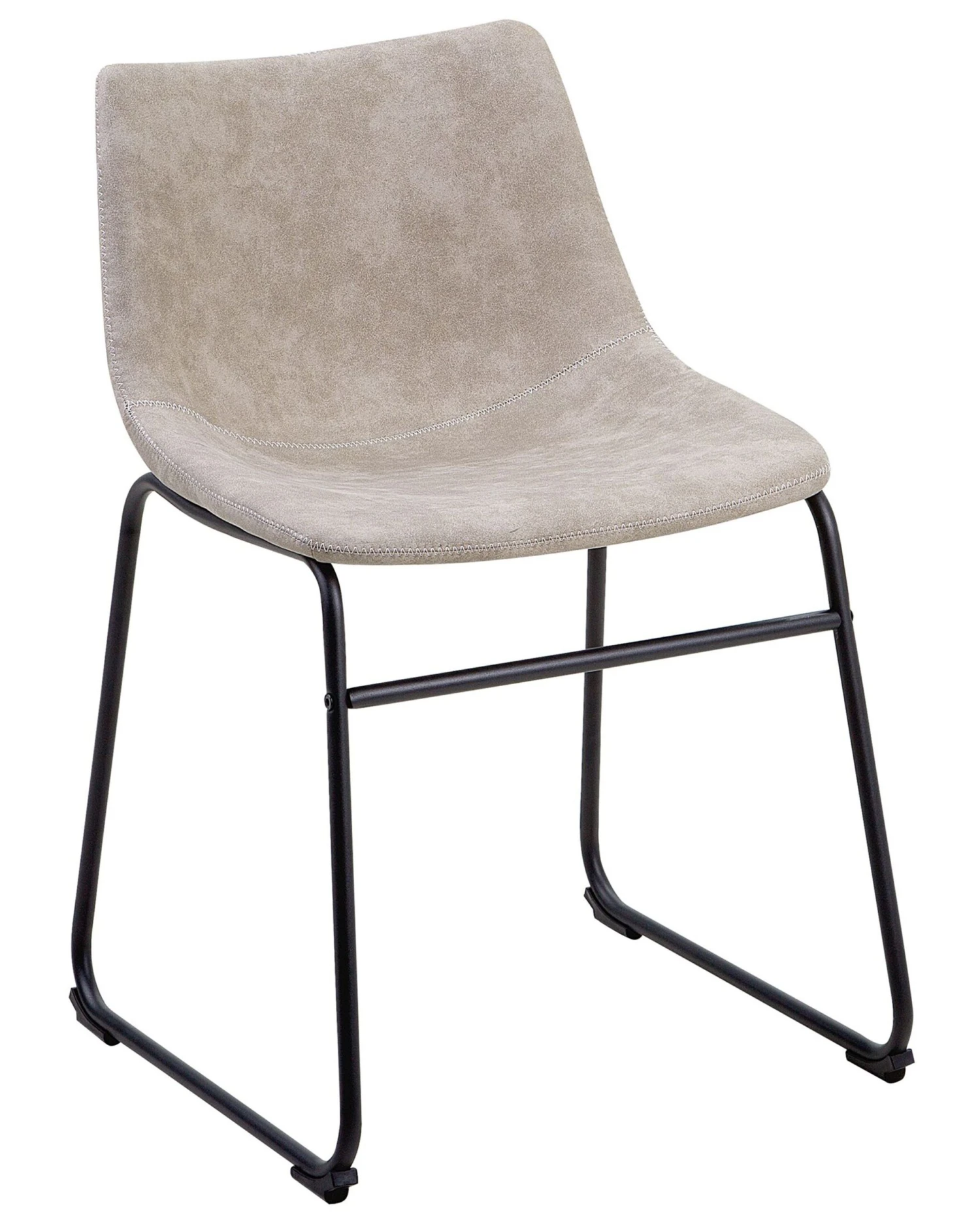 Set Of 2 Fabric Dining Chairs Beige BATAVIA - Image 3