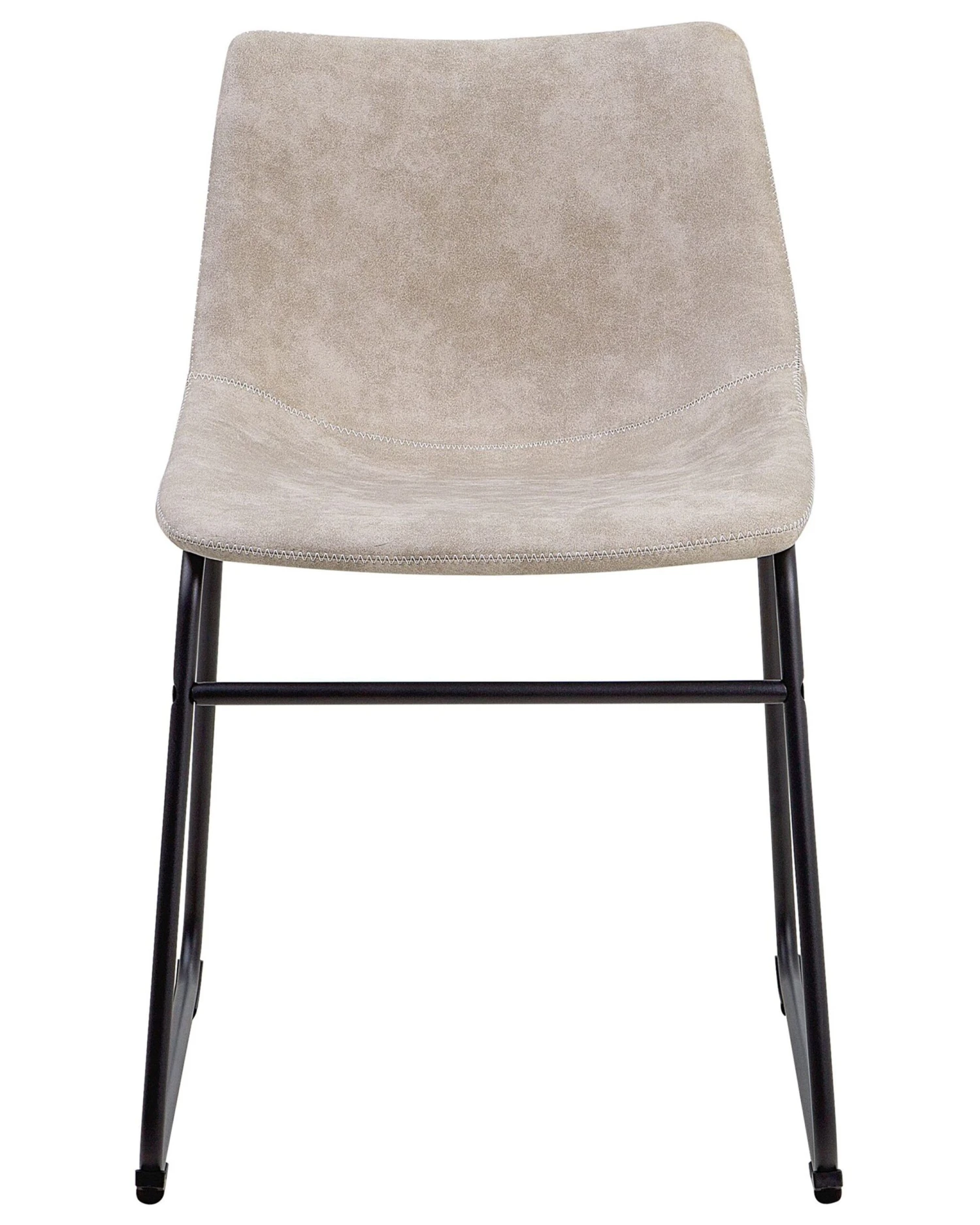 Set Of 2 Fabric Dining Chairs Beige BATAVIA - Image 5