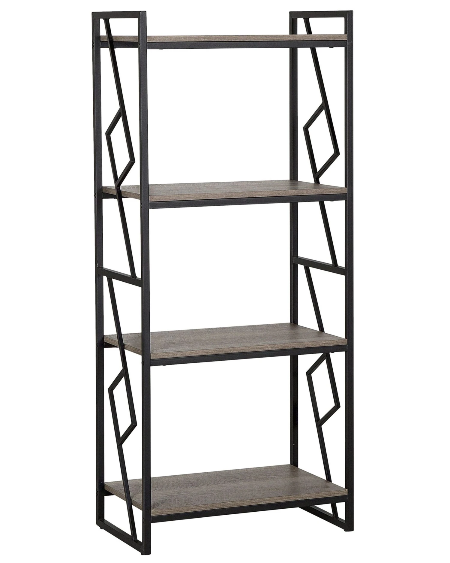 4 Tier Bookshelf Dark Wood And Black FORRES