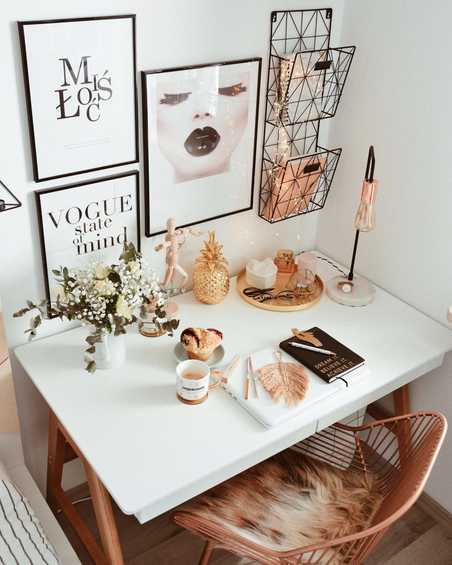 2 Drawer Home Office Desk 120 X 70 Cm White SHESLAY - Image 3