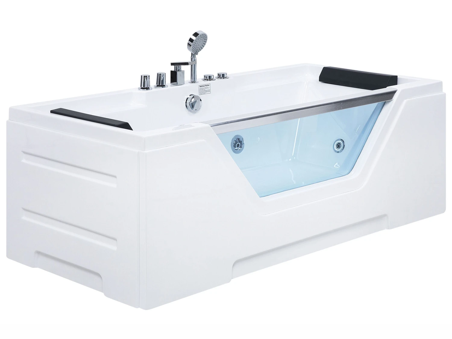 Whirlpool Bath 1700 X 800 Mm White GRENADA - Image 4