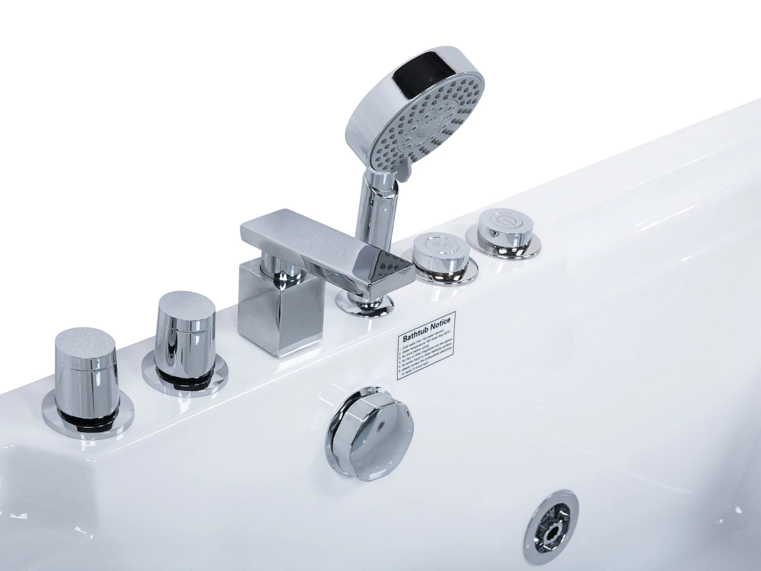 Whirlpool Bath 1700 X 800 Mm White GRENADA - Image 6