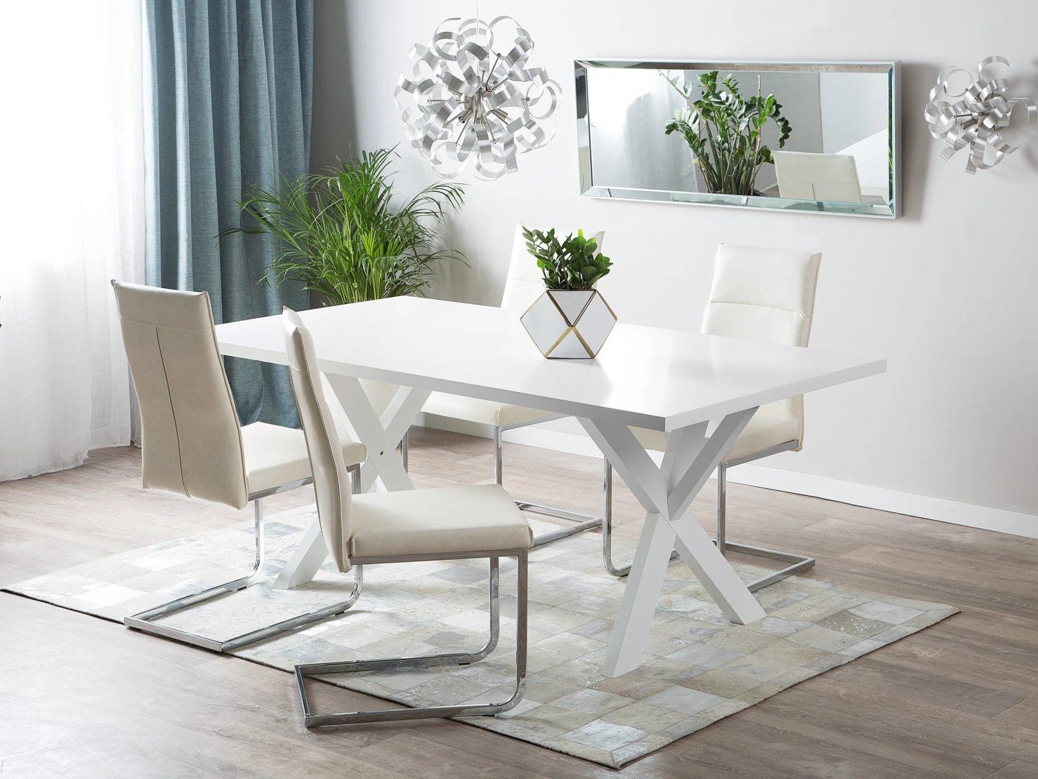 Dining Table 180 X 100 Cm White LISALA - Image 6