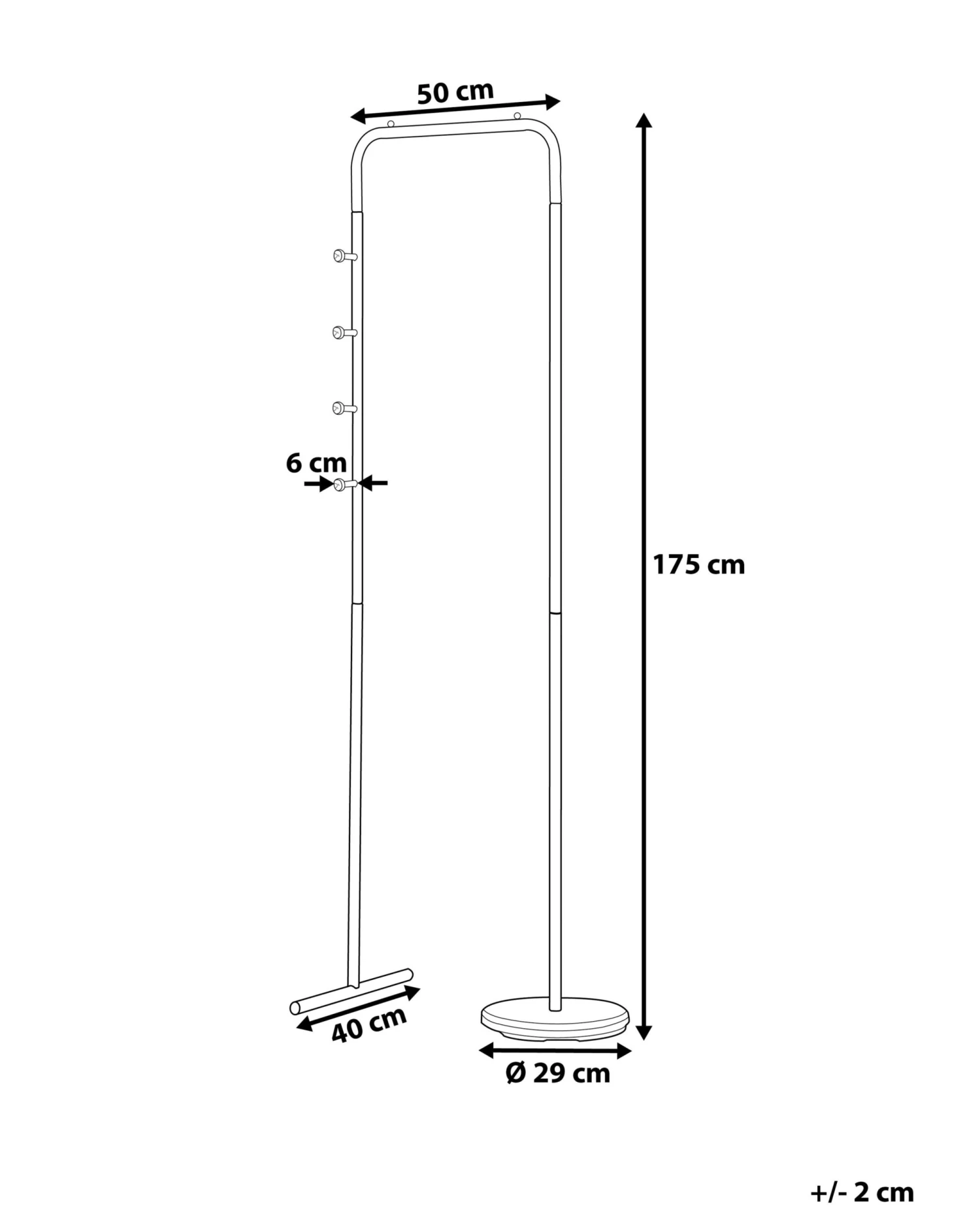 Metal Clothes Rack Black BENTON - Image 9