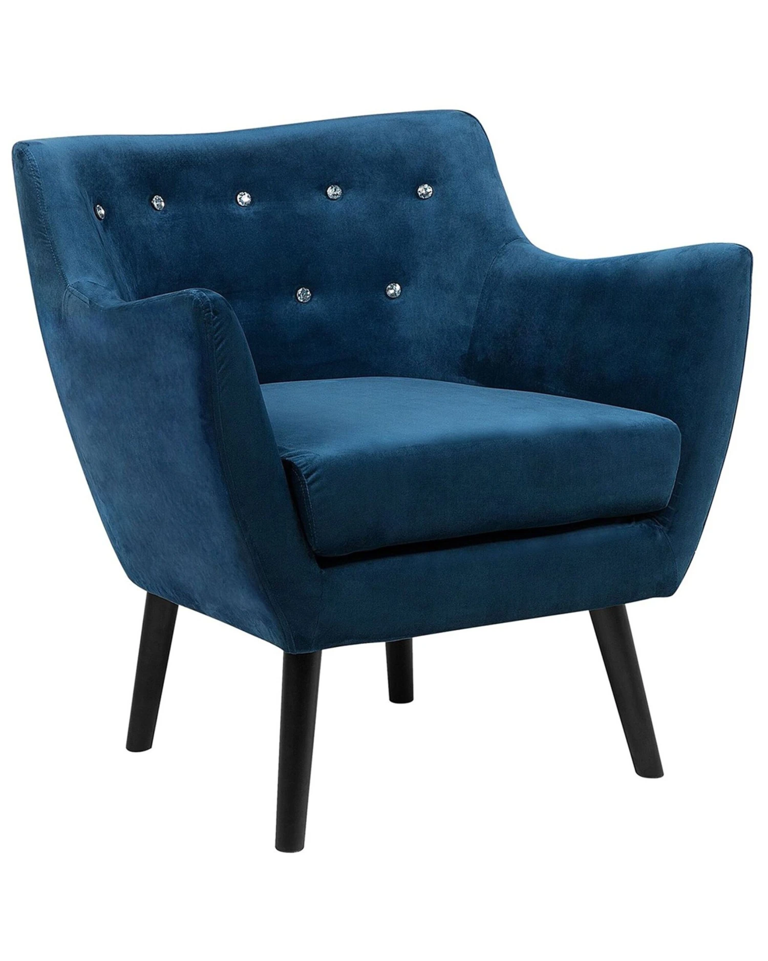 Velvet Armchair Sea Blue DRAMMEN