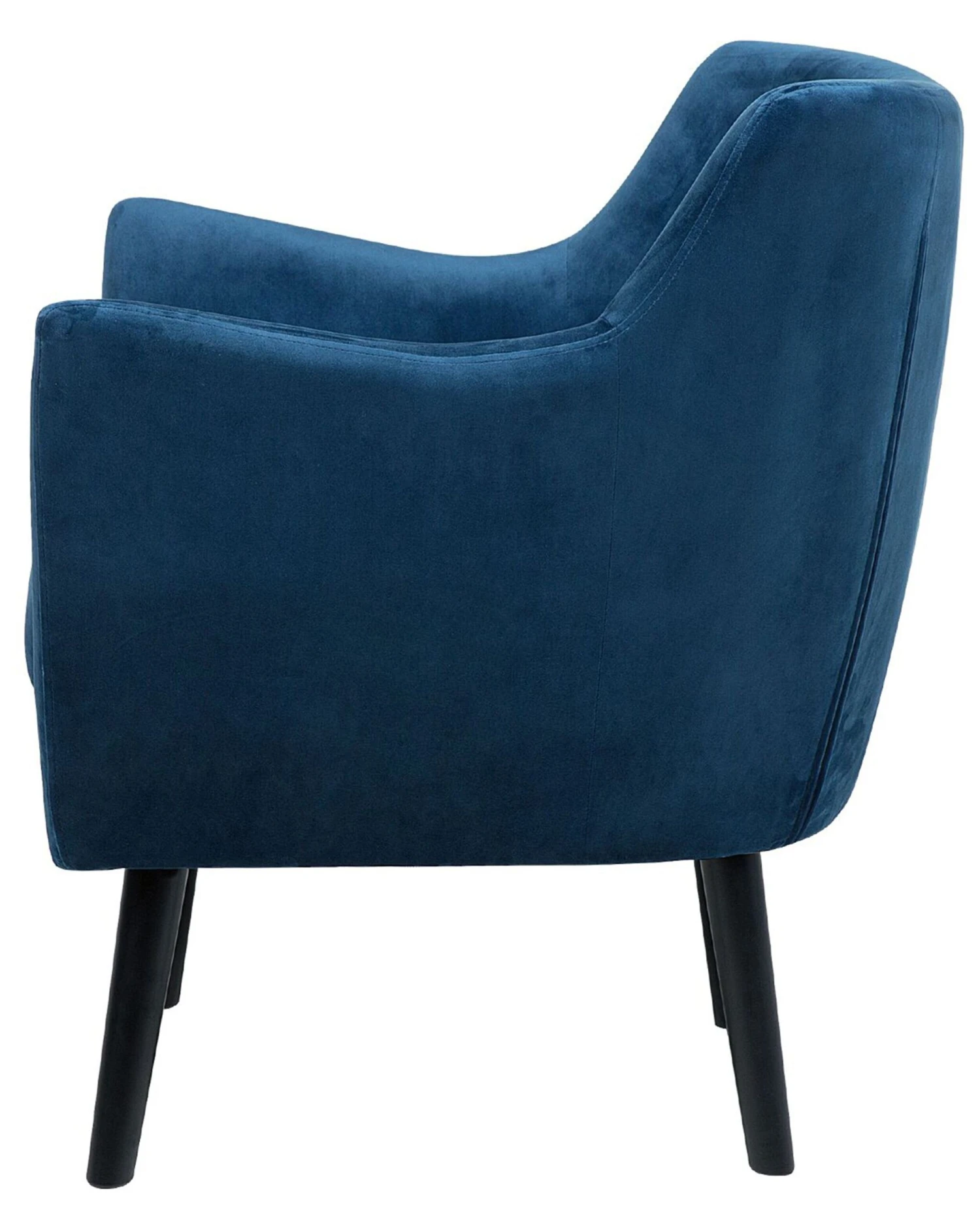 Velvet Armchair Sea Blue DRAMMEN - Image 4